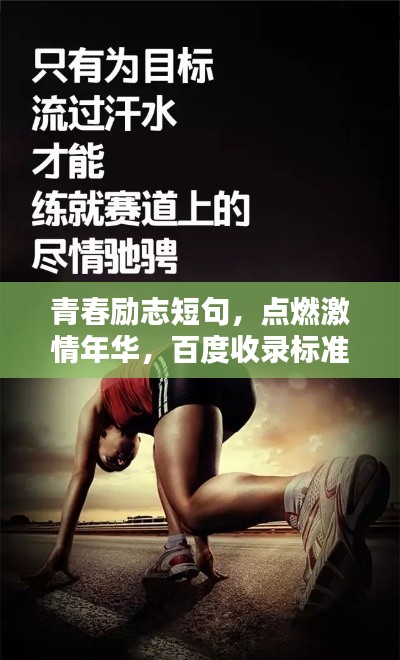 青春励志短句，点燃激情年华，百度收录标准标题！