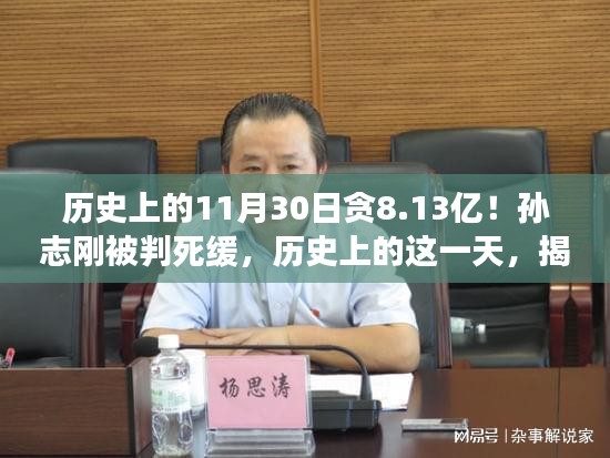 揭秘孙志刚贪污事件，因贪污巨额资金被判死缓的历史回顾