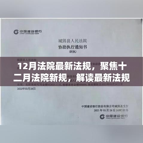 解读十二月法院新规，最新法规及其对司法体系的影响分析