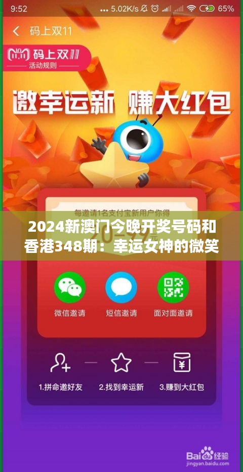 2024新澳门今晚开奖号码和香港348期：幸运女神的微笑