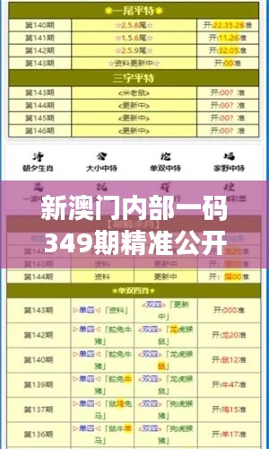 新澳门内部一码349期精准公开：揭秘赌博背后的秘密