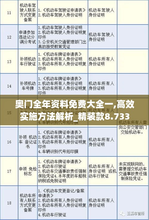 奥门全年资料免费大全一,高效实施方法解析_精装款8.733