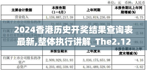 2024香港历史开奖结果查询表最新,整体执行讲解_The2.124