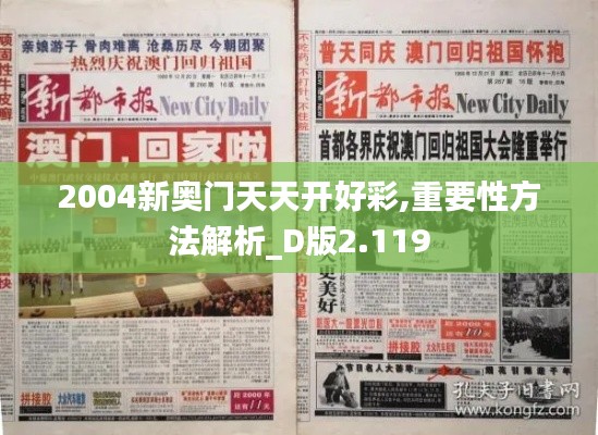 2004新奥门天天开好彩,重要性方法解析_D版2.119