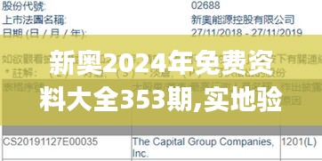 新奥2024年免费资料大全353期,实地验证方案_WP版1.807