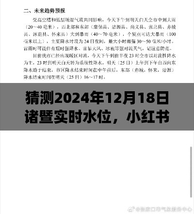 『小红书独家揭秘，预测2024年12月18日诸暨实时水位深度解读』