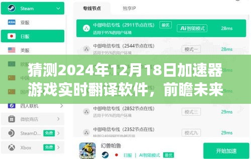 2024年加速器游戏实时翻译软件，前瞻发展与影响