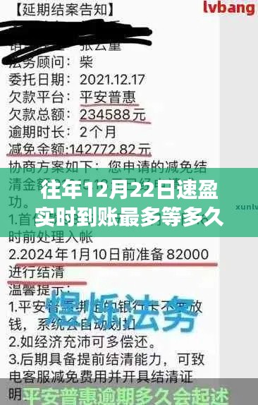 往年12月22日速盈实时到账时效解析，到账时间最长多久？