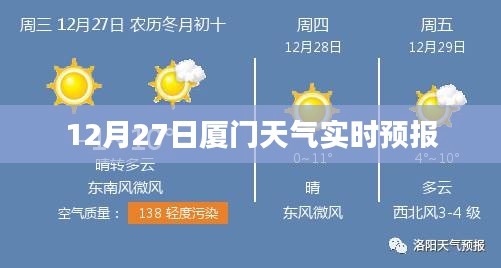 12月27日厦门天气预报实时更新