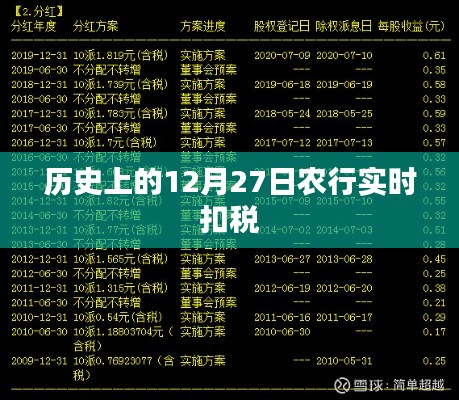 农行实时扣税历史回顾，揭秘12月27日重要事件