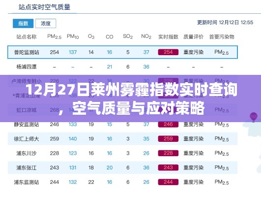 莱州雾霾指数实时查询，空气质量监测与应对攻略