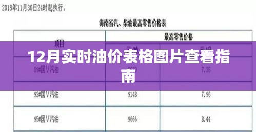 最新油价查询指南，十二月油价表格图片全解析