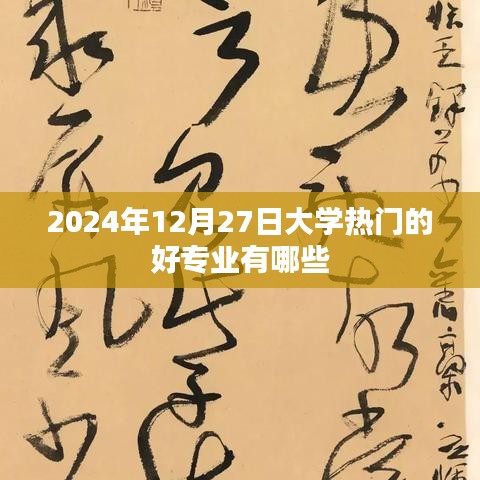 2024年热门大学专业展望，好专业大盘点