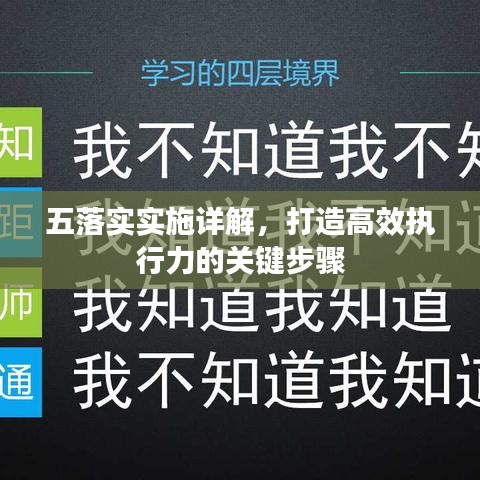 五落实实施详解，打造高效执行力的关键步骤