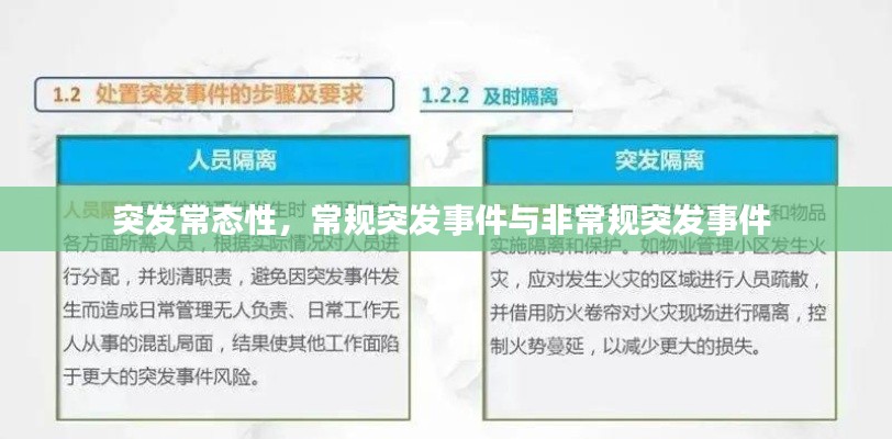 突发常态性，常规突发事件与非常规突发事件 