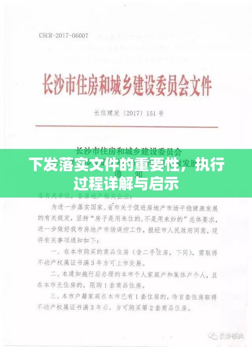 下发落实文件的重要性，执行过程详解与启示