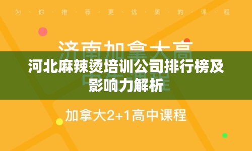 河北麻辣烫培训公司排行榜及影响力解析