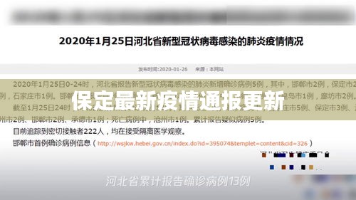 保定最新疫情通报更新